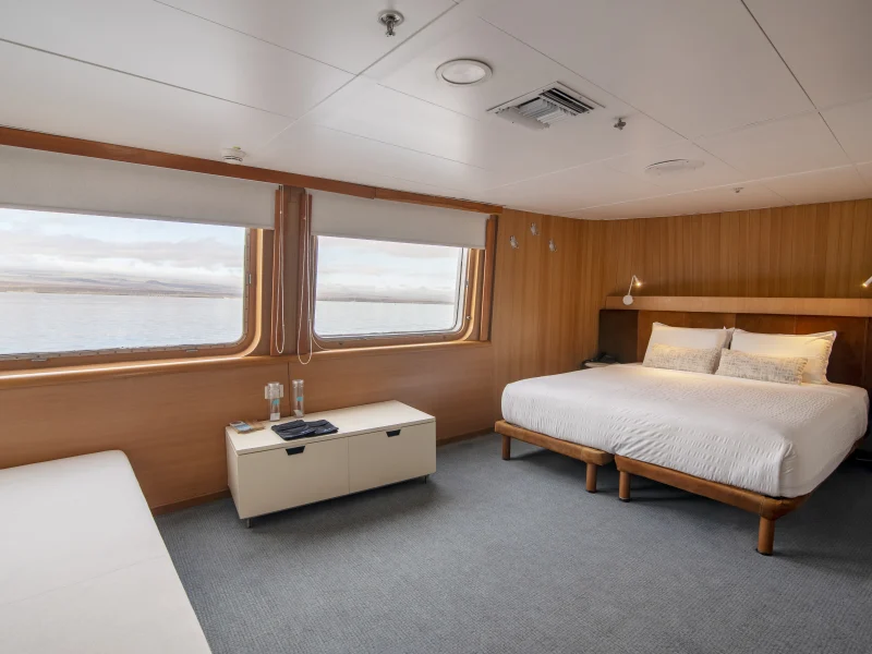 Legend Suite cabin aboard the Galápagos Legend